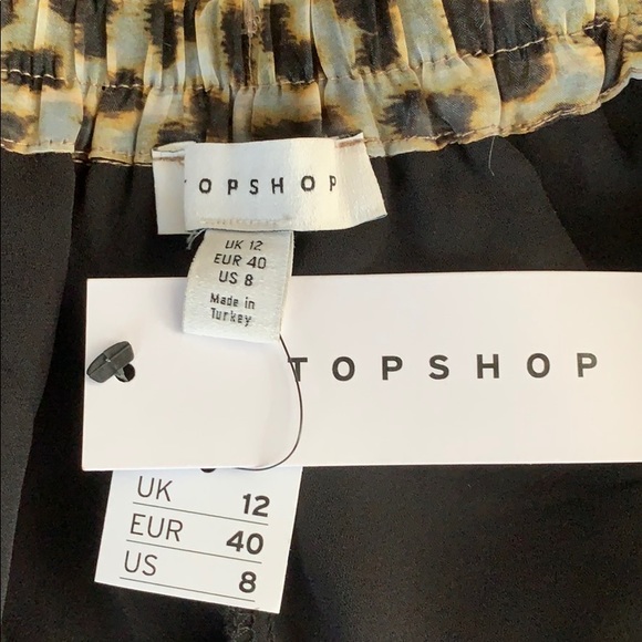 TopShop Leopard Print Organza Midi Skirt - Picture 5 of 6
